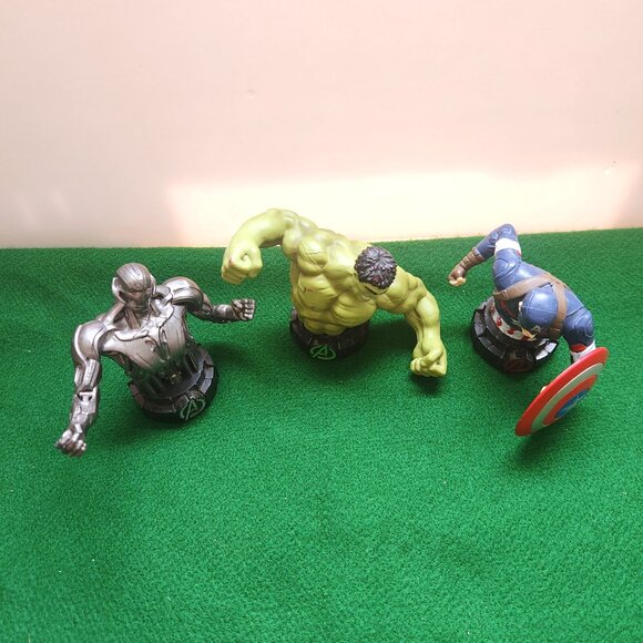 Marvel Mini Busts Age of Ultron Hulk Ultron Captain America Lot of 3 Figures - Picture 2 of 8